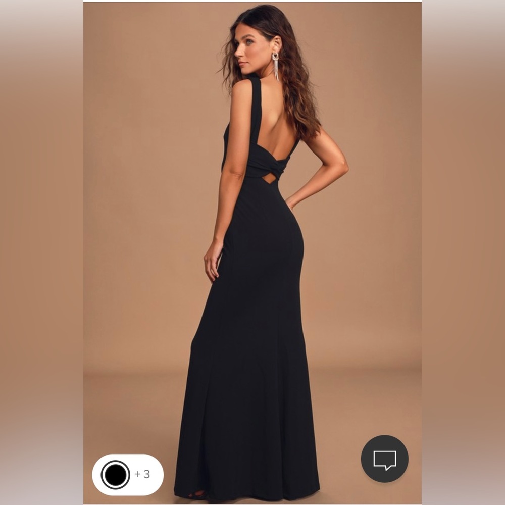 Lulus Long Black Dress - Love In Your Eyes 
Knotted Mermaid